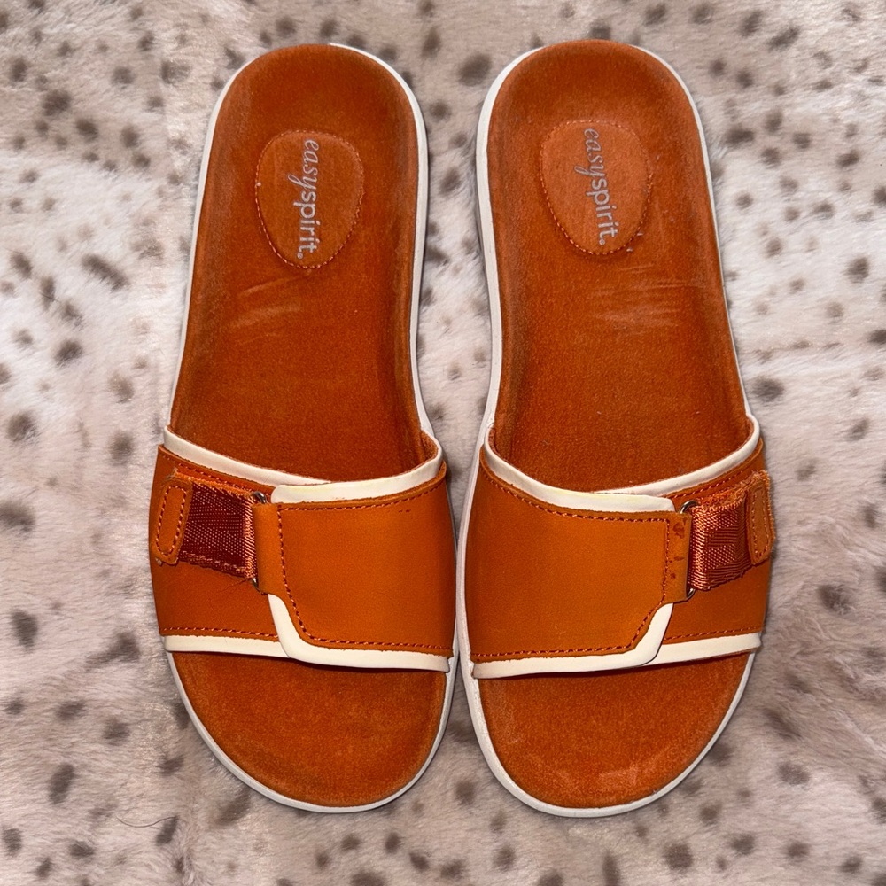 Y2K Easy Spirit Women's Orange Slide Sandals